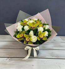 Букет цветов из:  Орхидеи и Розы в Миньяре