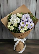 Букет цветов из:  Хризантемы и Розы в Миньяре