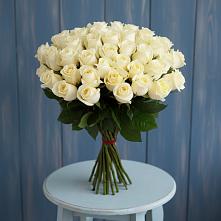 Букет 51 Белая роза Эдлесс Лав в Миньяре