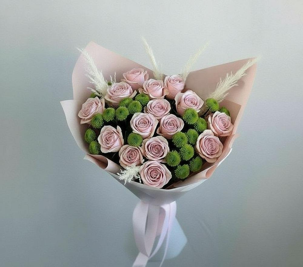 Букет цветов из: Розы и Хризантемы в Миньяре