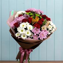 Букет цветов из:  Розы, Хризантемы и Альстромерии в Миньяре