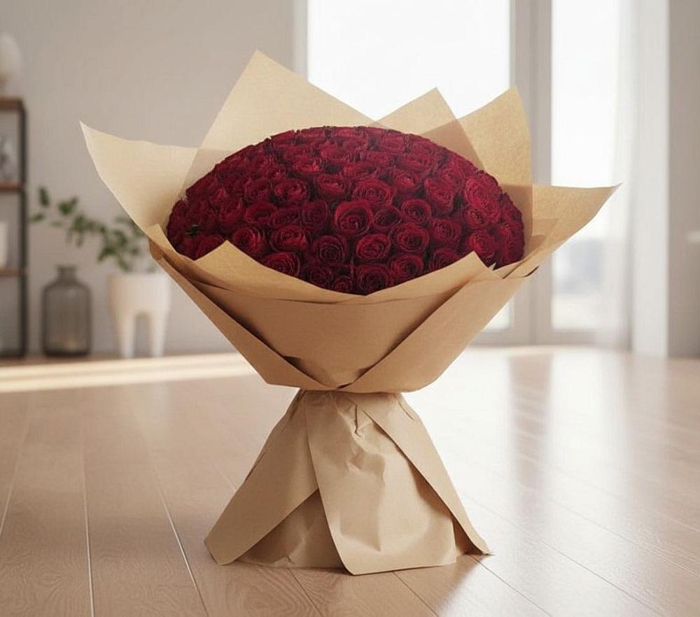 Букет 101 Красная роза в Миньяре