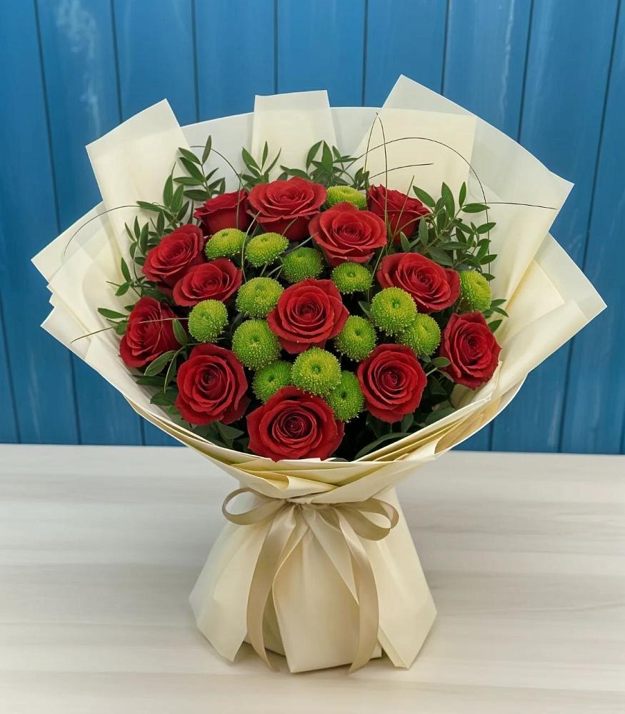 Букет цветов из: Розы и Хризантемы в Миньяре